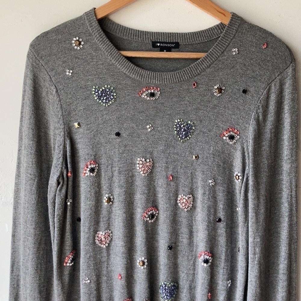 I ❤️ Ronson Embellished Sweater - Picture 2 of 6